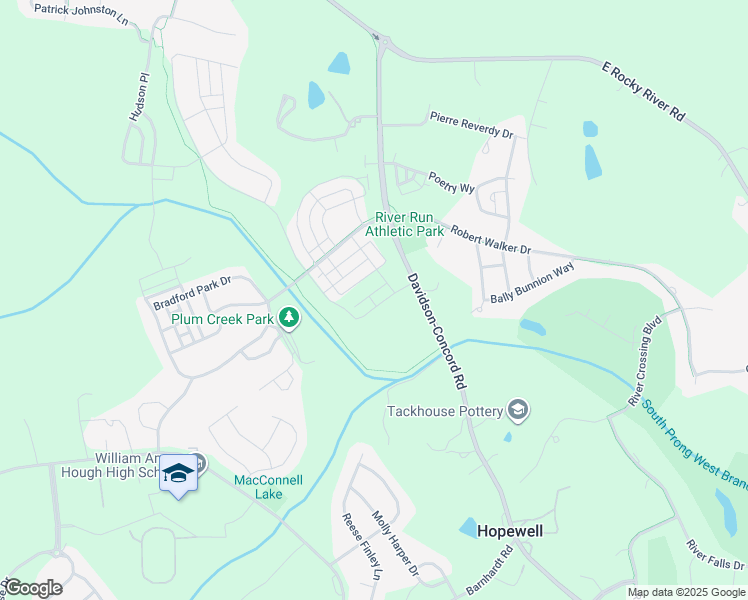 map of restaurants, bars, coffee shops, grocery stores, and more near 11228 Westbranch Parkway in Davidson