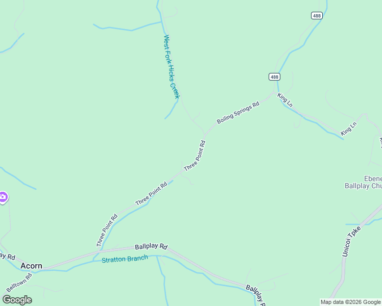 map of restaurants, bars, coffee shops, grocery stores, and more near 235 Three Point Road in Vonore