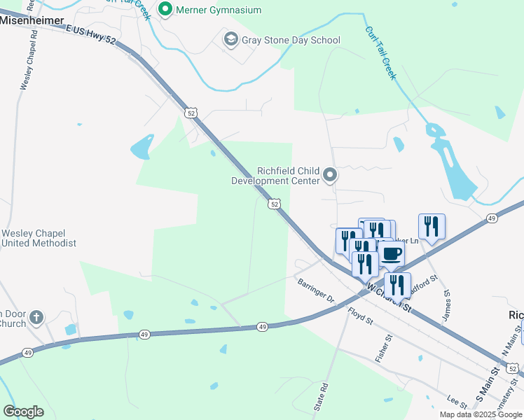 map of restaurants, bars, coffee shops, grocery stores, and more near 48303 Lynn Drive in Richfield