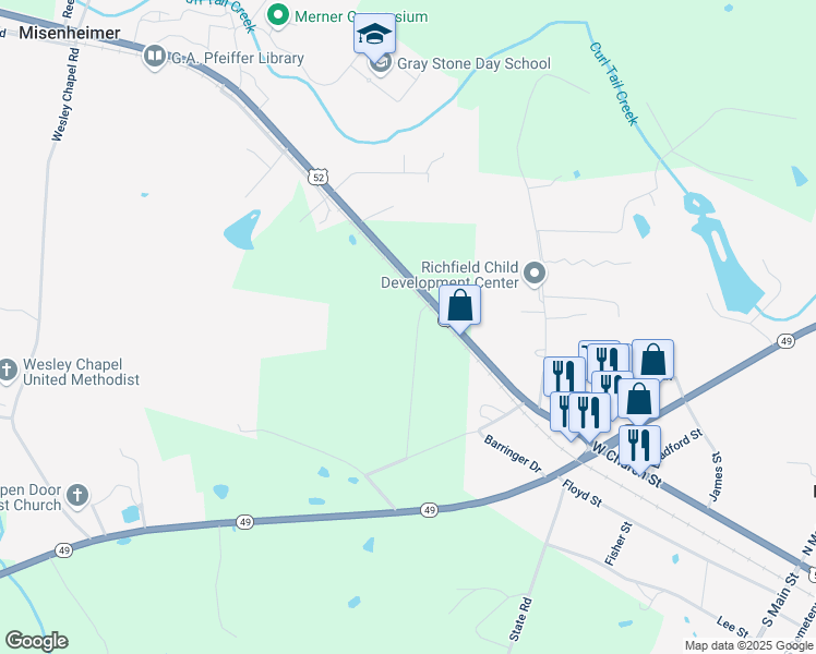 map of restaurants, bars, coffee shops, grocery stores, and more near 48071D U.S. 52 in Richfield