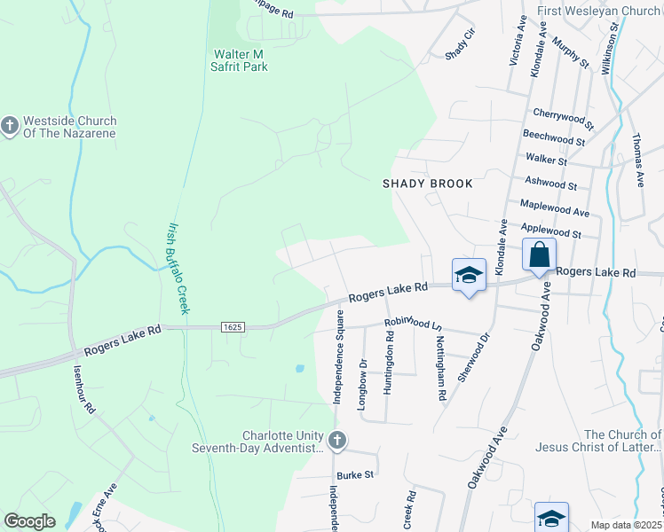 map of restaurants, bars, coffee shops, grocery stores, and more near 1204 Berkshire Drive in Kannapolis