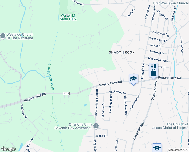 map of restaurants, bars, coffee shops, grocery stores, and more near 1204 Berkshire Drive in Kannapolis