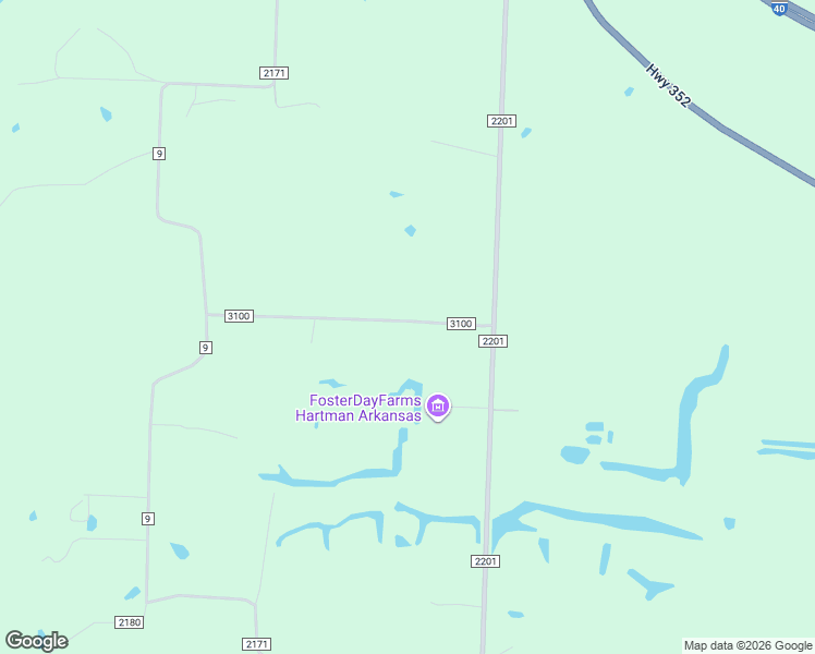 map of restaurants, bars, coffee shops, grocery stores, and more near 292 County Road 3100 in Hartman