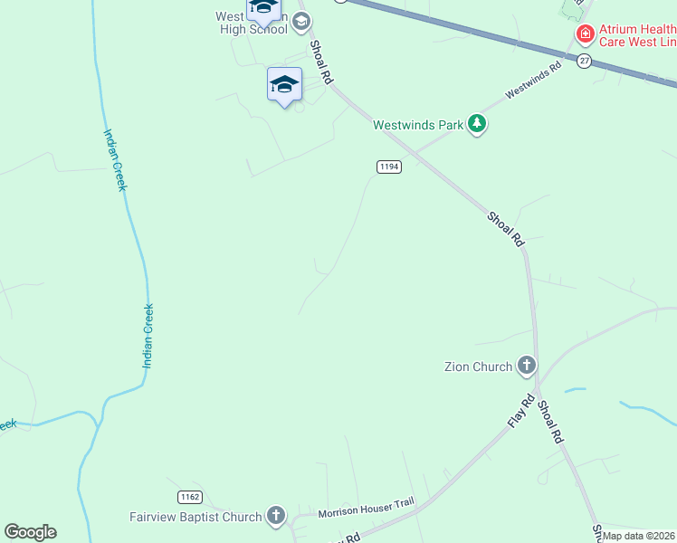 map of restaurants, bars, coffee shops, grocery stores, and more near 5138 Westwinds Road in Lincolnton