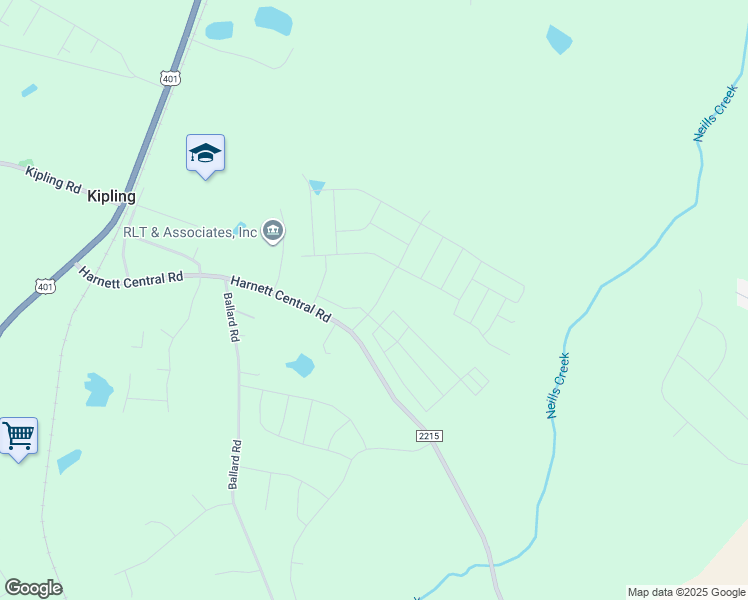 map of restaurants, bars, coffee shops, grocery stores, and more near Banks Road in Fuquay-Varina