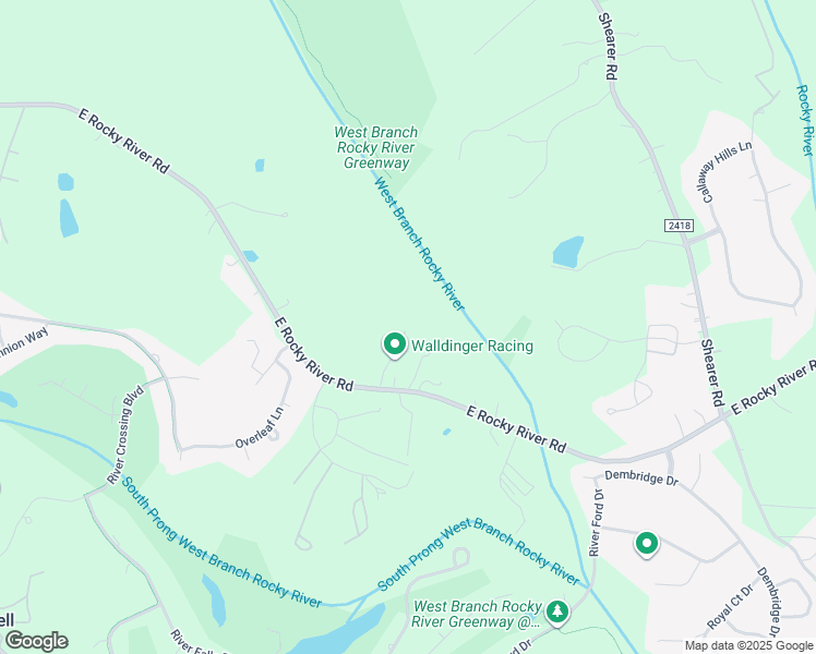 map of restaurants, bars, coffee shops, grocery stores, and more near 14705 East Rocky River Road in Davidson