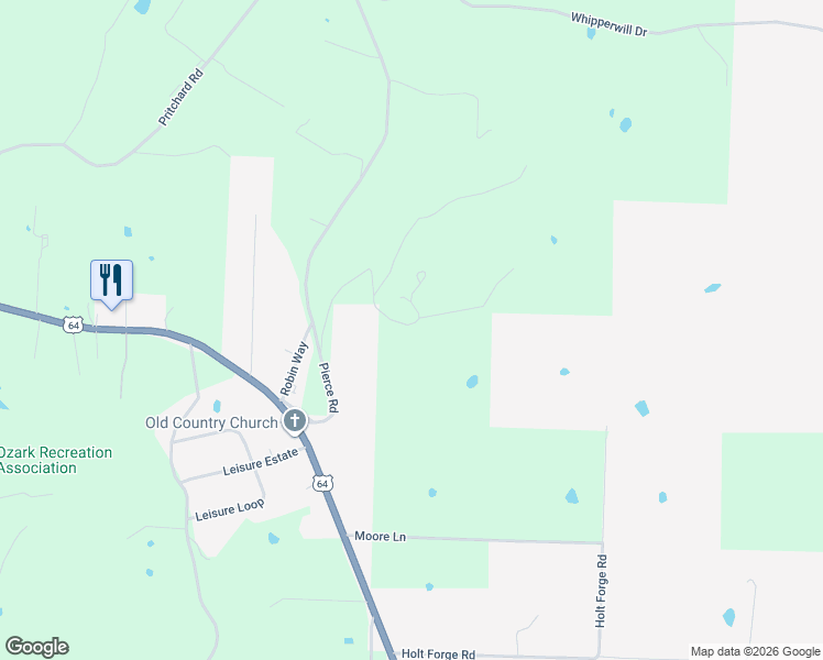 map of restaurants, bars, coffee shops, grocery stores, and more near 7222 Hilburn Point in Ozark