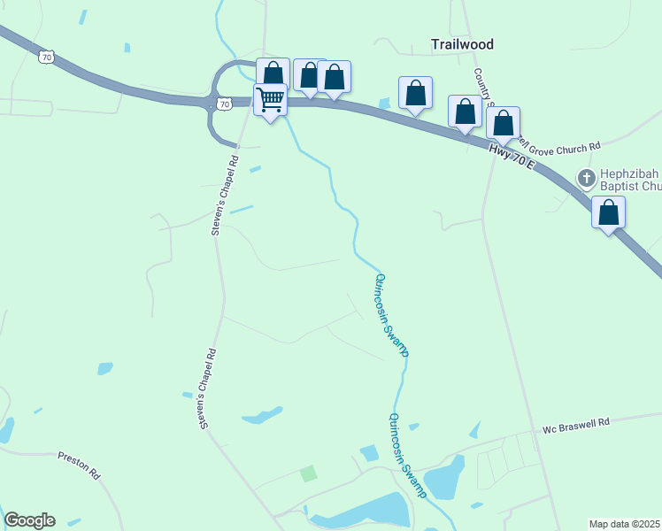 map of restaurants, bars, coffee shops, grocery stores, and more near 426 Jackson Pond Drive in Smithfield