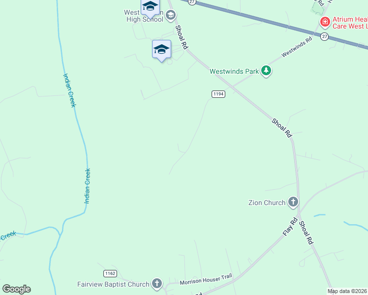 map of restaurants, bars, coffee shops, grocery stores, and more near 5138 Westwinds Road in Lincolnton