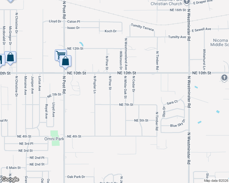 map of restaurants, bars, coffee shops, grocery stores, and more near 915 North White Oak Street in Midwest City