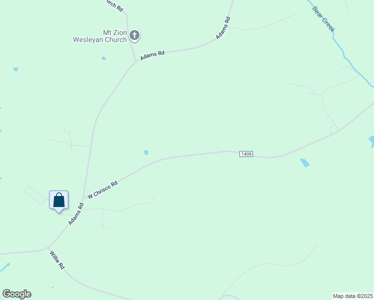 map of restaurants, bars, coffee shops, grocery stores, and more near 2344 West Chrisco Road in Seagrove