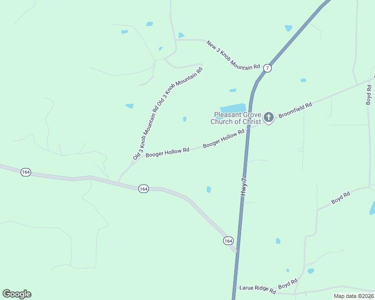 map of restaurants, bars, coffee shops, grocery stores, and more near Booger Hollow Road in Pope County