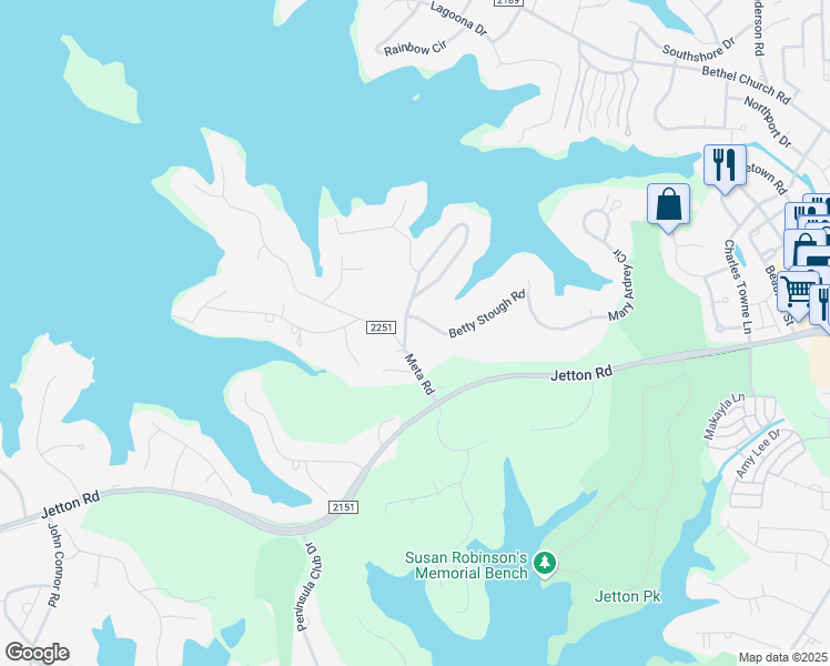 map of restaurants, bars, coffee shops, grocery stores, and more near 19444 Stough Farm Road in Cornelius