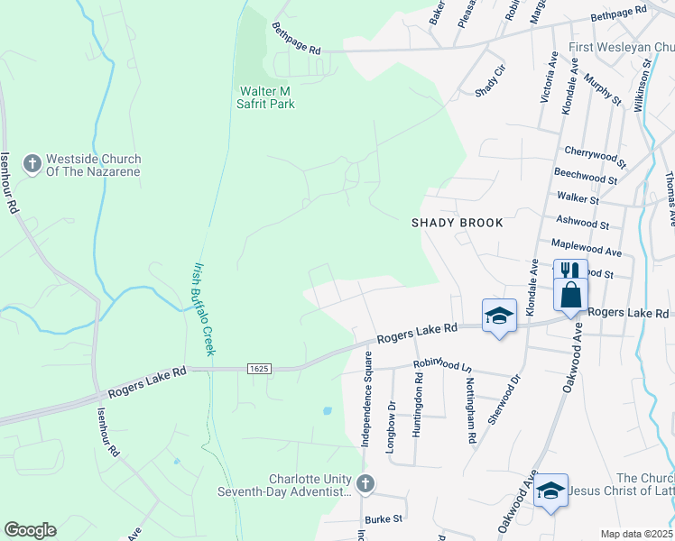 map of restaurants, bars, coffee shops, grocery stores, and more near 1197 Hampshire Drive in Kannapolis