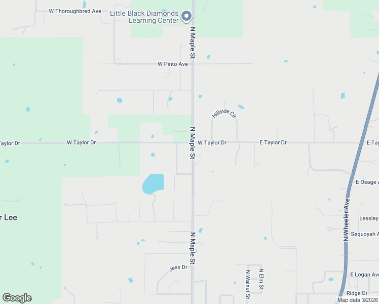 map of restaurants, bars, coffee shops, grocery stores, and more near 1923 North Maple Street in Sallisaw
