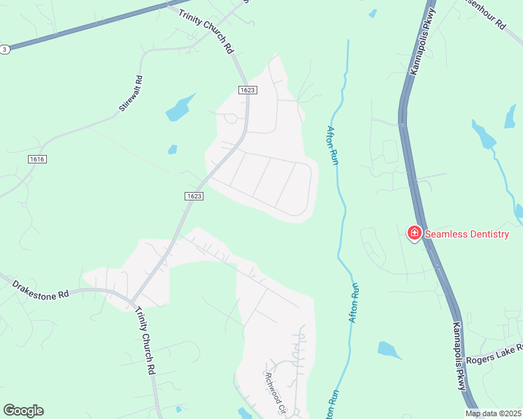 map of restaurants, bars, coffee shops, grocery stores, and more near 6261 Trinity Crossing Circle in Kannapolis