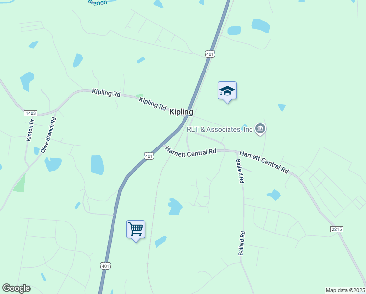 map of restaurants, bars, coffee shops, grocery stores, and more near 28 Reid Smith Road in Fuquay-Varina