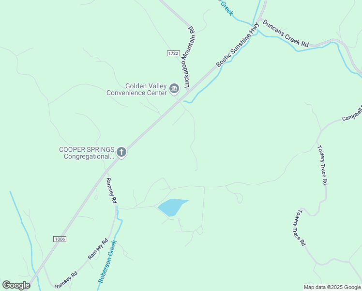 map of restaurants, bars, coffee shops, grocery stores, and more near 143 Golden Hill Drive in Bostic