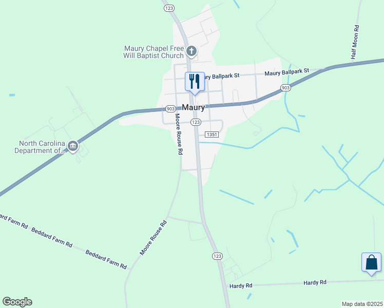 map of restaurants, bars, coffee shops, grocery stores, and more near 4137 Highway 123 North in Snow Hill