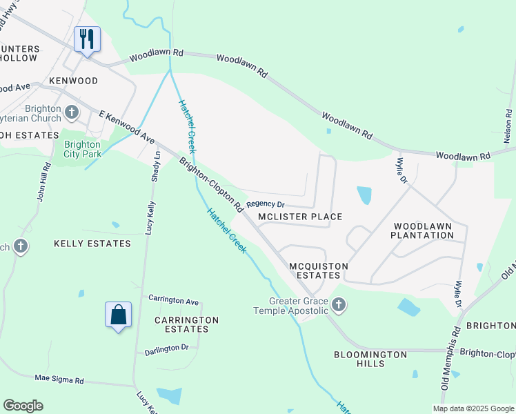 map of restaurants, bars, coffee shops, grocery stores, and more near 57 Regency Drive in Brighton