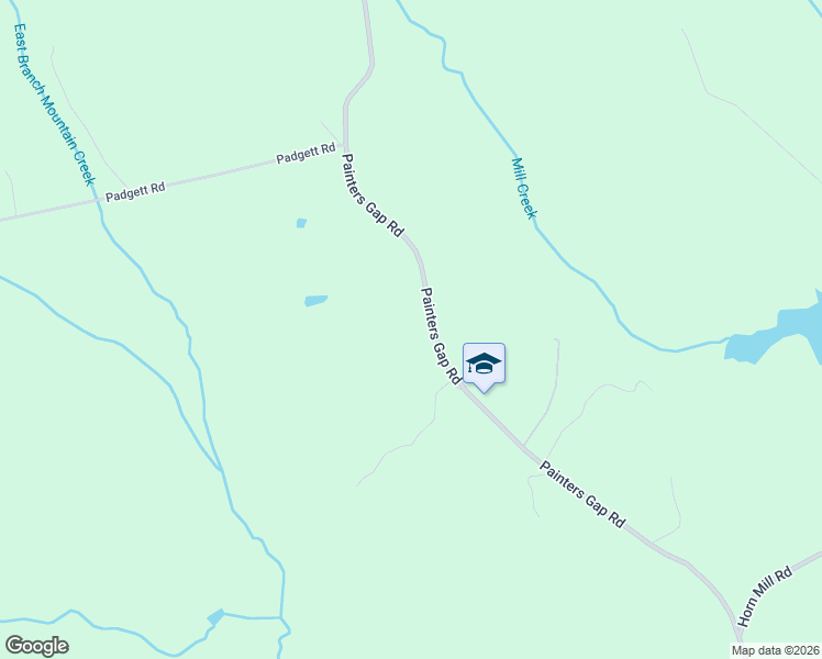 map of restaurants, bars, coffee shops, grocery stores, and more near 1890 Painters Gap Road in Union Mills