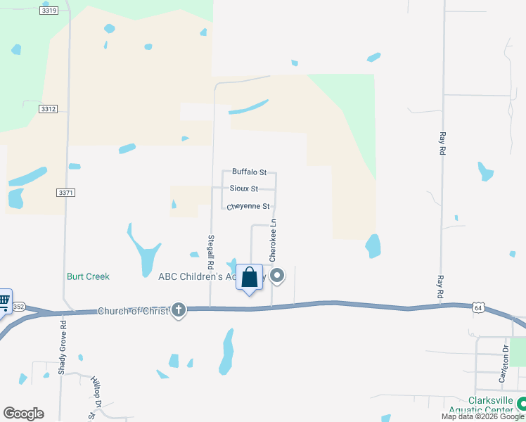 map of restaurants, bars, coffee shops, grocery stores, and more near 103 Cheyenne Street in Clarksville