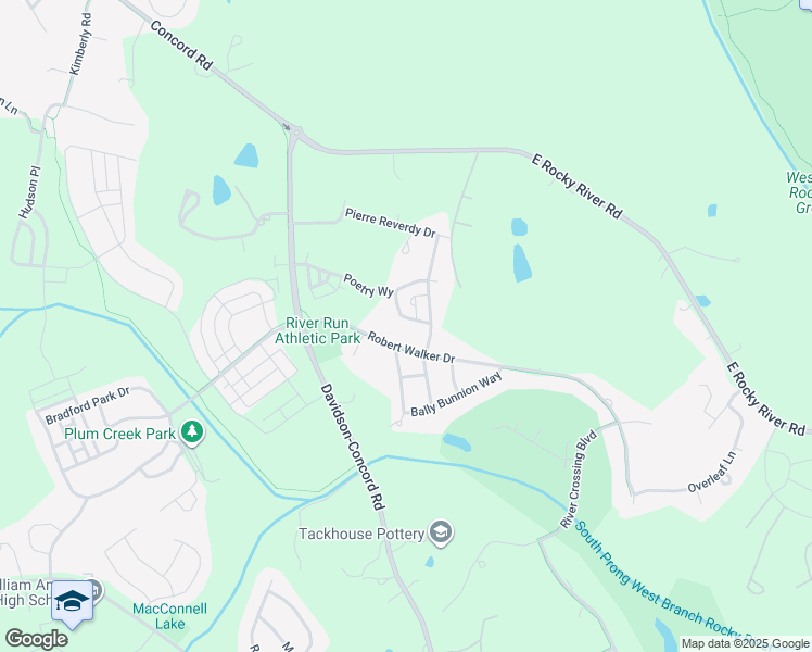 map of restaurants, bars, coffee shops, grocery stores, and more near 20021 Verlaine Drive in Davidson