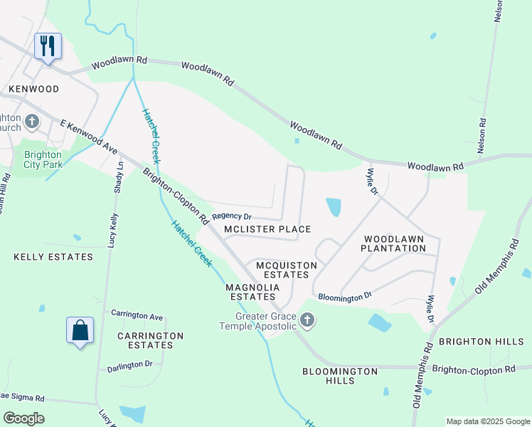 map of restaurants, bars, coffee shops, grocery stores, and more near 216 Regency Drive in Brighton