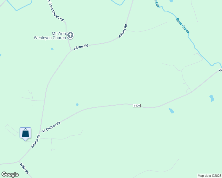 map of restaurants, bars, coffee shops, grocery stores, and more near 2344 West Chrisco Road in Seagrove