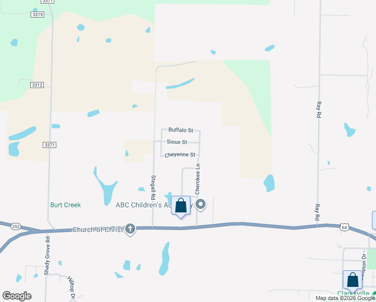 map of restaurants, bars, coffee shops, grocery stores, and more near 103 Cheyenne Street in Clarksville