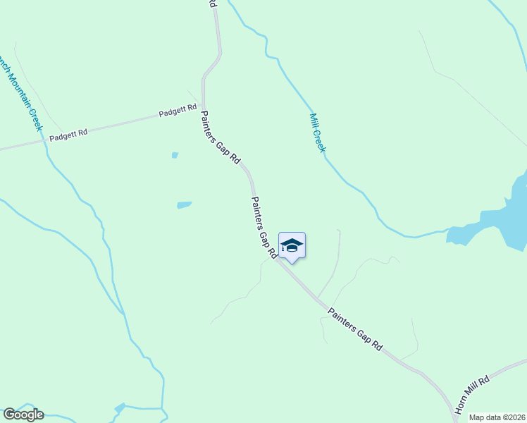 map of restaurants, bars, coffee shops, grocery stores, and more near 1890 Painters Gap Road in Union Mills