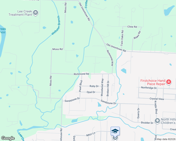 map of restaurants, bars, coffee shops, grocery stores, and more near 1114 Richmond Road in Van Buren