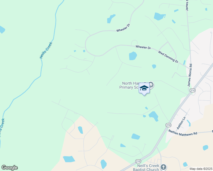 map of restaurants, bars, coffee shops, grocery stores, and more near 247 Whit Court in Angier