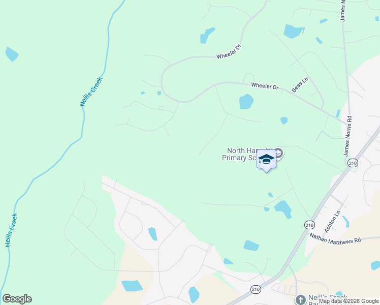 map of restaurants, bars, coffee shops, grocery stores, and more near 230 Whit Court in Angier