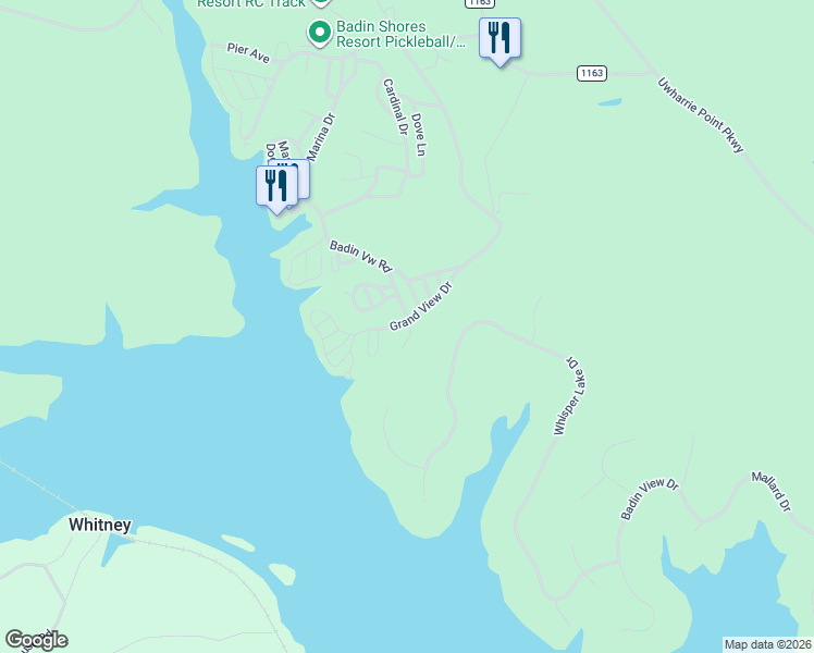 map of restaurants, bars, coffee shops, grocery stores, and more near 166 Eagle Drive in New London