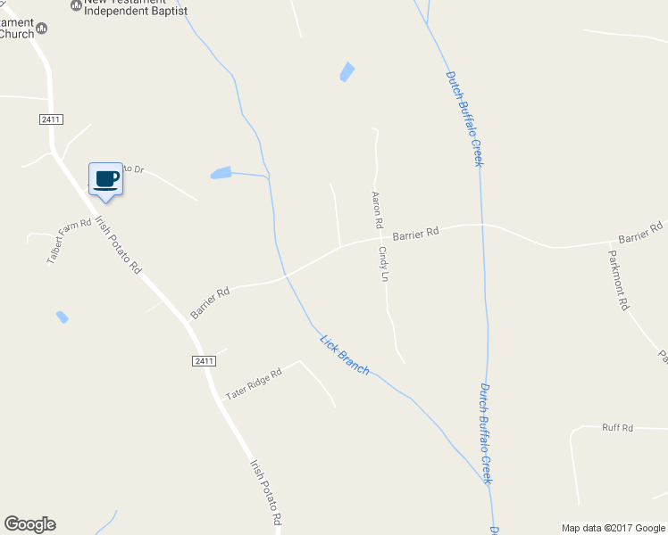 map of restaurants, bars, coffee shops, grocery stores, and more near 4188 Barrier Road in Concord