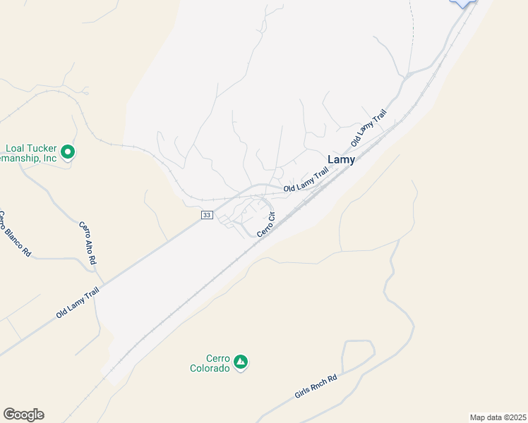 map of restaurants, bars, coffee shops, grocery stores, and more near 41 Cerro Circle in Lamy