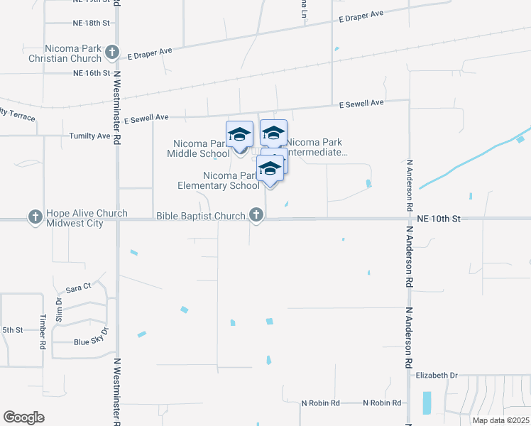 map of restaurants, bars, coffee shops, grocery stores, and more near 1118 Hickman Avenue in Choctaw