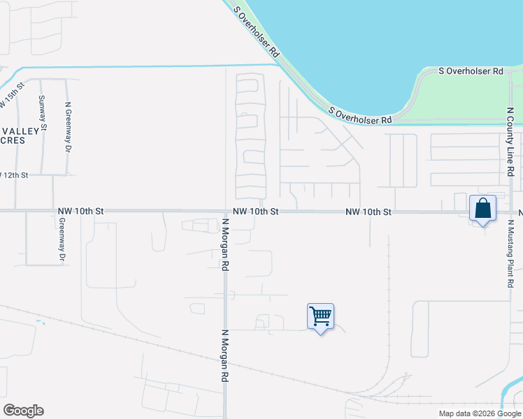 map of restaurants, bars, coffee shops, grocery stores, and more near 9717 Northwest 10th Street in Oklahoma City