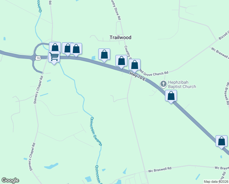 map of restaurants, bars, coffee shops, grocery stores, and more near 4356 U.S. 70 in Princeton