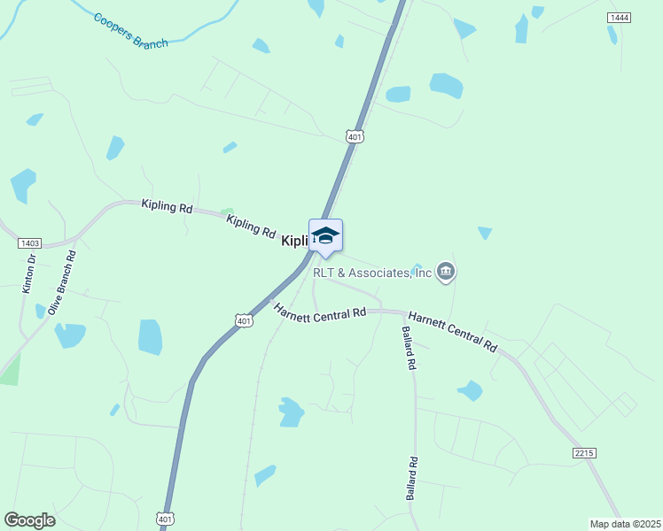 map of restaurants, bars, coffee shops, grocery stores, and more near Porch Swing Lane in Kipling