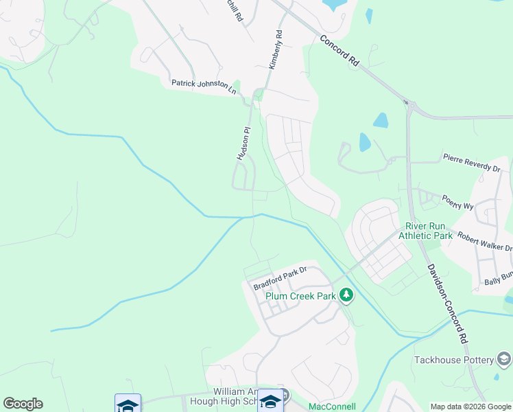 map of restaurants, bars, coffee shops, grocery stores, and more near 1317 Samuel Spencer Parkway in Davidson