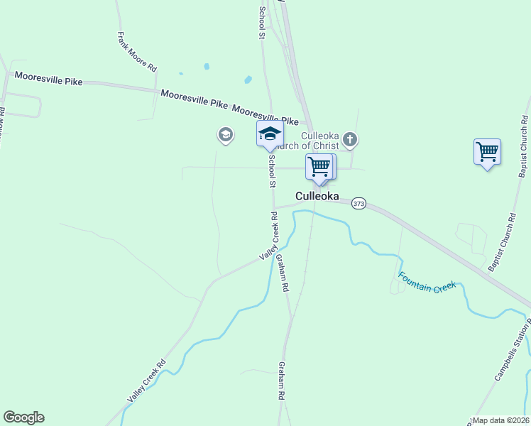 map of restaurants, bars, coffee shops, grocery stores, and more near 2307 School Street in Culleoka