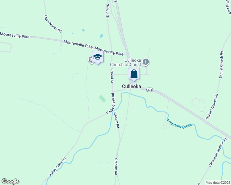 map of restaurants, bars, coffee shops, grocery stores, and more near 2307 School Street in Culleoka