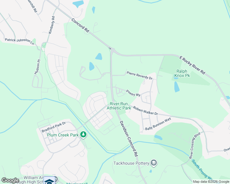 map of restaurants, bars, coffee shops, grocery stores, and more near 19850 Davidson-Concord Road in Davidson