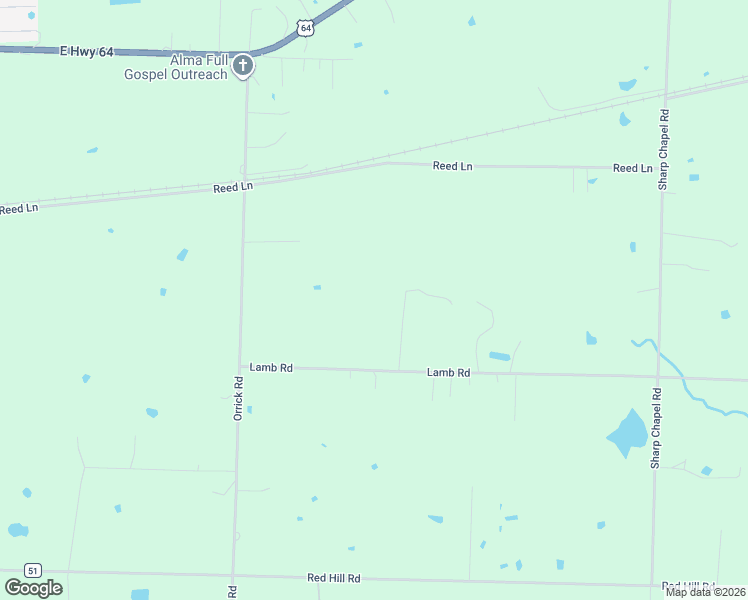 map of restaurants, bars, coffee shops, grocery stores, and more near 3414 Lamb Road in Alma