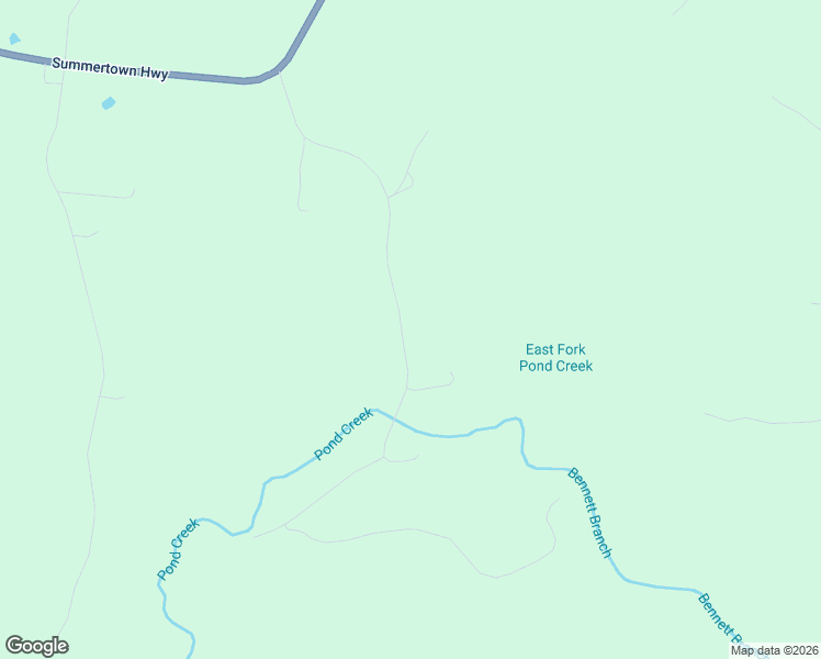 map of restaurants, bars, coffee shops, grocery stores, and more near 237 Pond Creek Road in Summertown