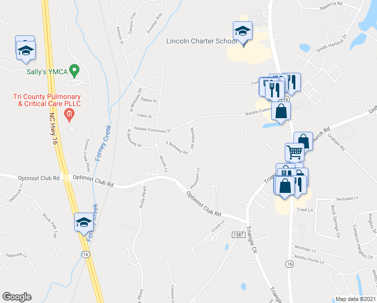 map of restaurants, bars, coffee shops, grocery stores, and more near 1685 Newland Road in Denver