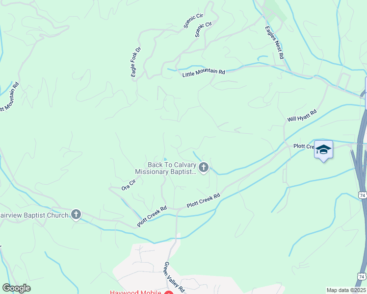 map of restaurants, bars, coffee shops, grocery stores, and more near 353 Sorrells Cove Road in Waynesville