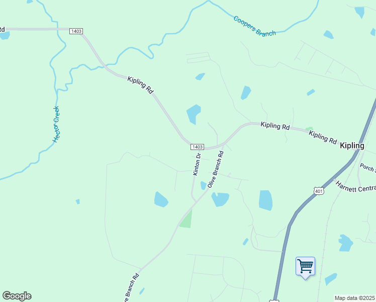 map of restaurants, bars, coffee shops, grocery stores, and more near 34 Good Circle in Fuquay Varina